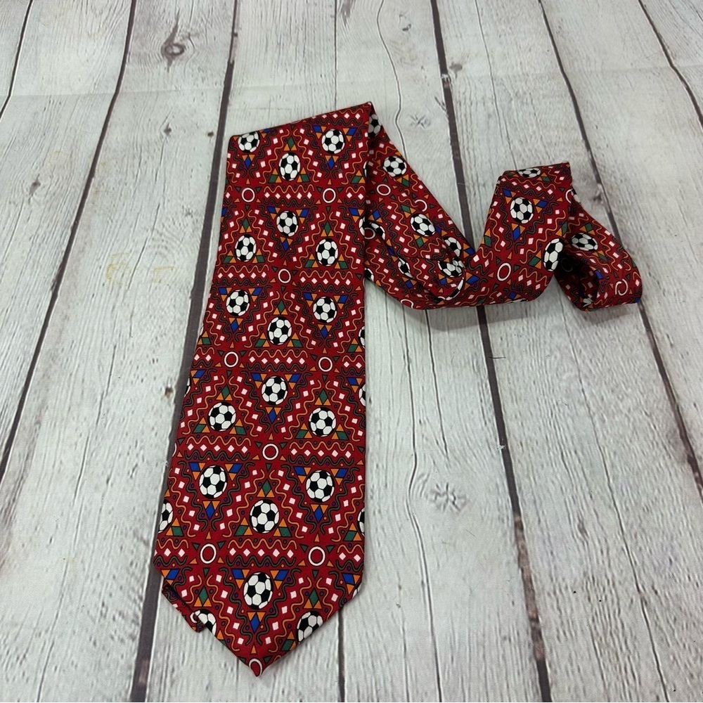 sidelines by soccer mom silk tie made in USA preppy office professional sports